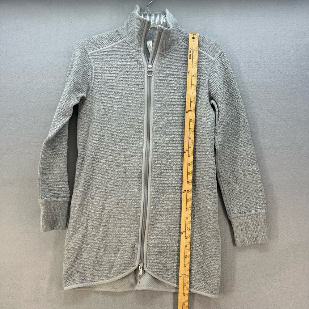 Lululemon Jacket Women's 2 Light Gray On Repeat Full Zip Textured Athleisure - Picture 3 of 12